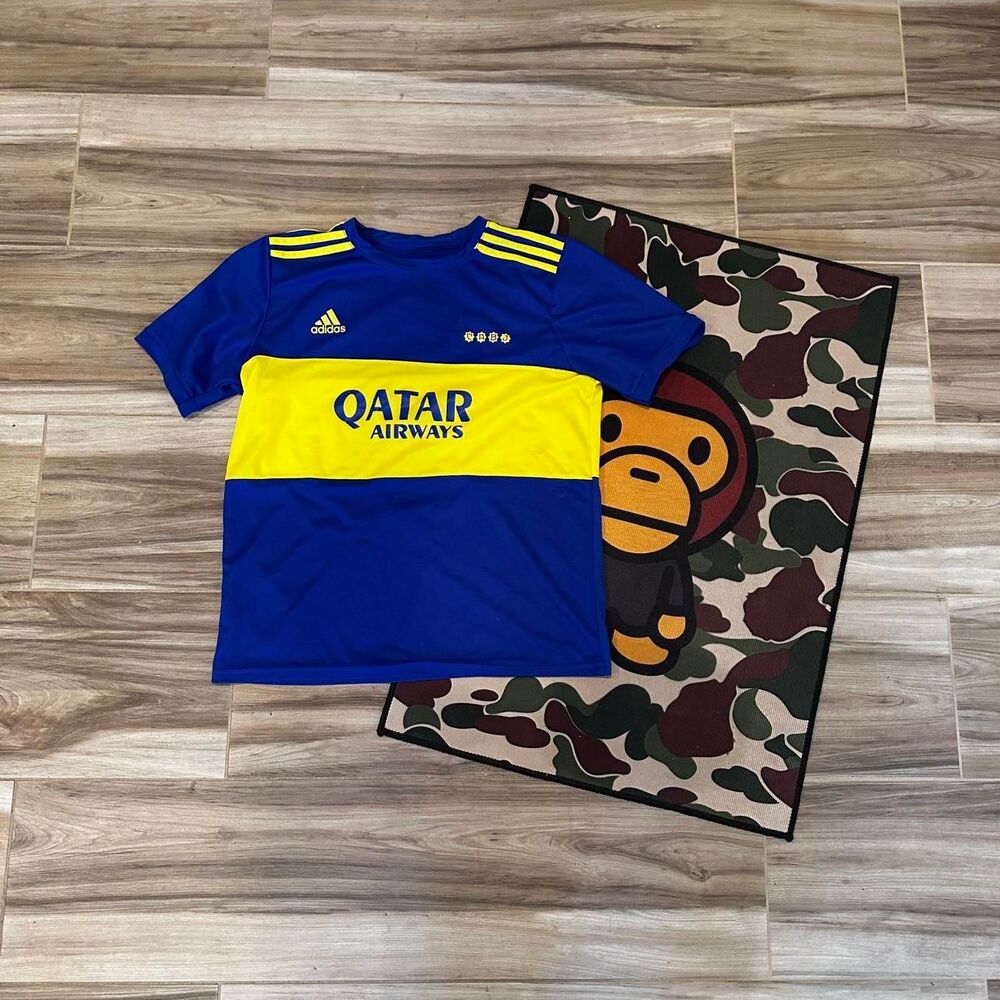 RARE Adidas Boca Juniors 2021/22 home shirt #9 with blue and yellow stripe